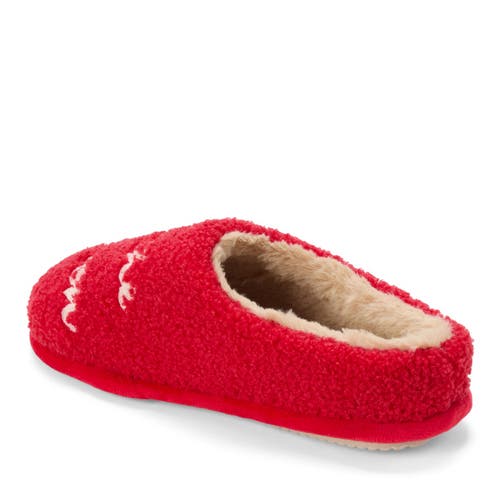 Dearfoams Holiday Novelty Clog Slipper In Red