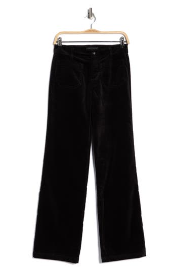 Sanctuary Supernova Velvet Wide Leg Pants In Black