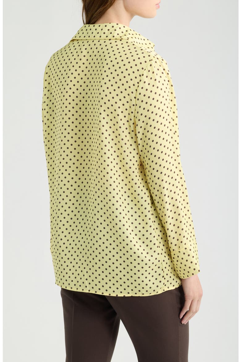 Survivor Polka Dot Print Button-Up Shirt, Alternate, color, BUTTER BASE W/ CHOCOLATE DOTS