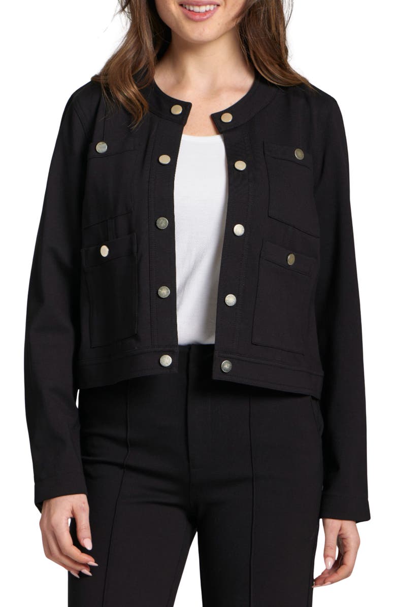 APNY Ponte Jacket, Main, color, Black