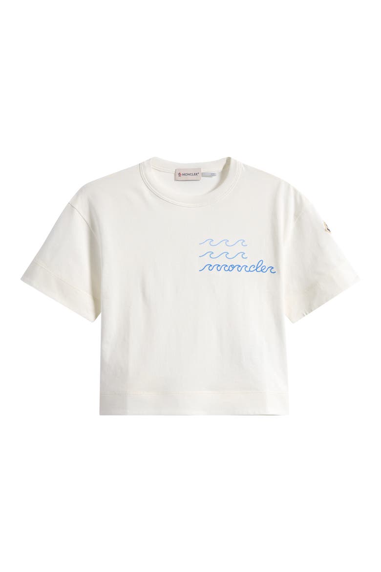 Kids' Logo Embroidered T-Shirt, Main, color, WHITE