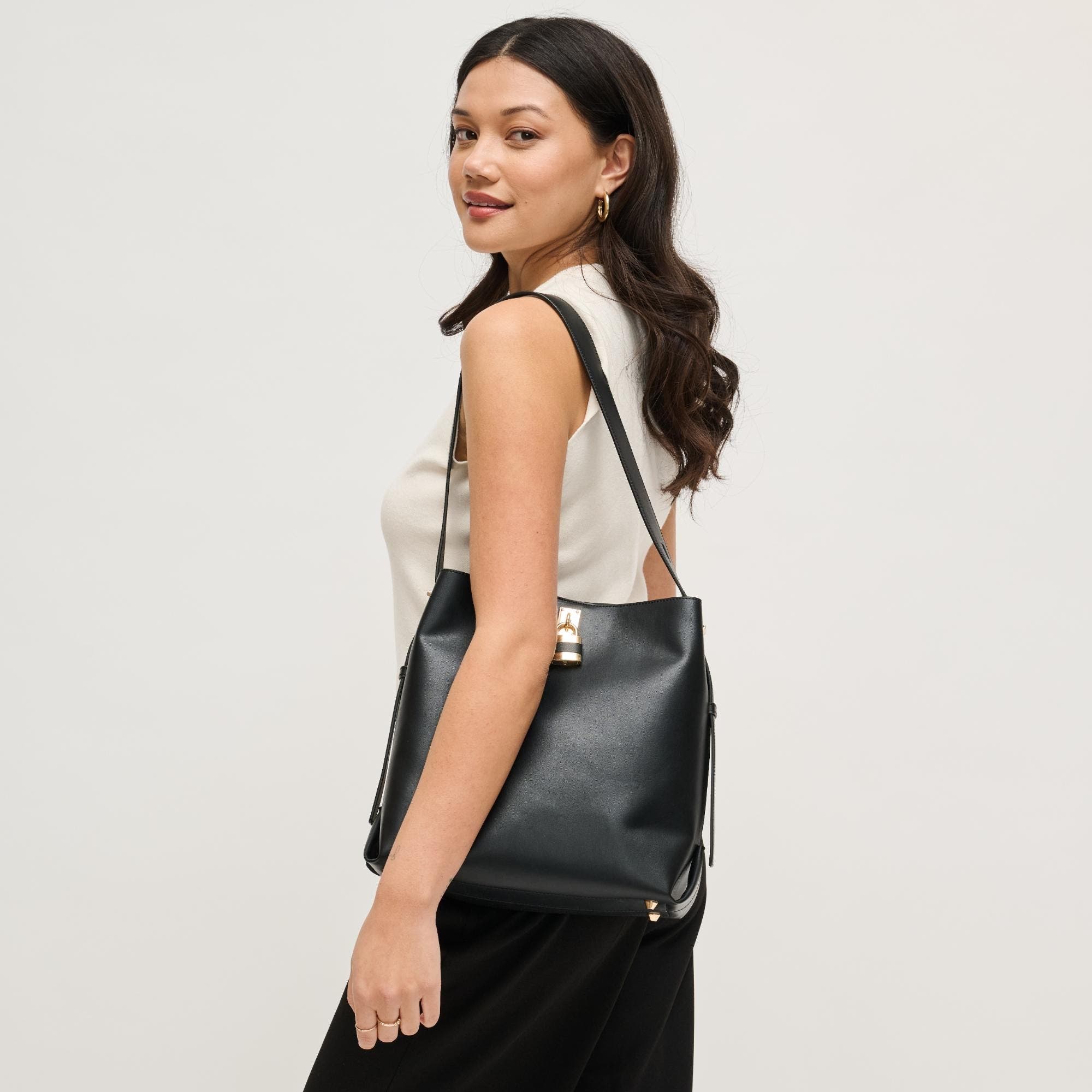URBAN EXPRESSIONS HANDBAGS Caroline Hobo, Alternate, color, Black
