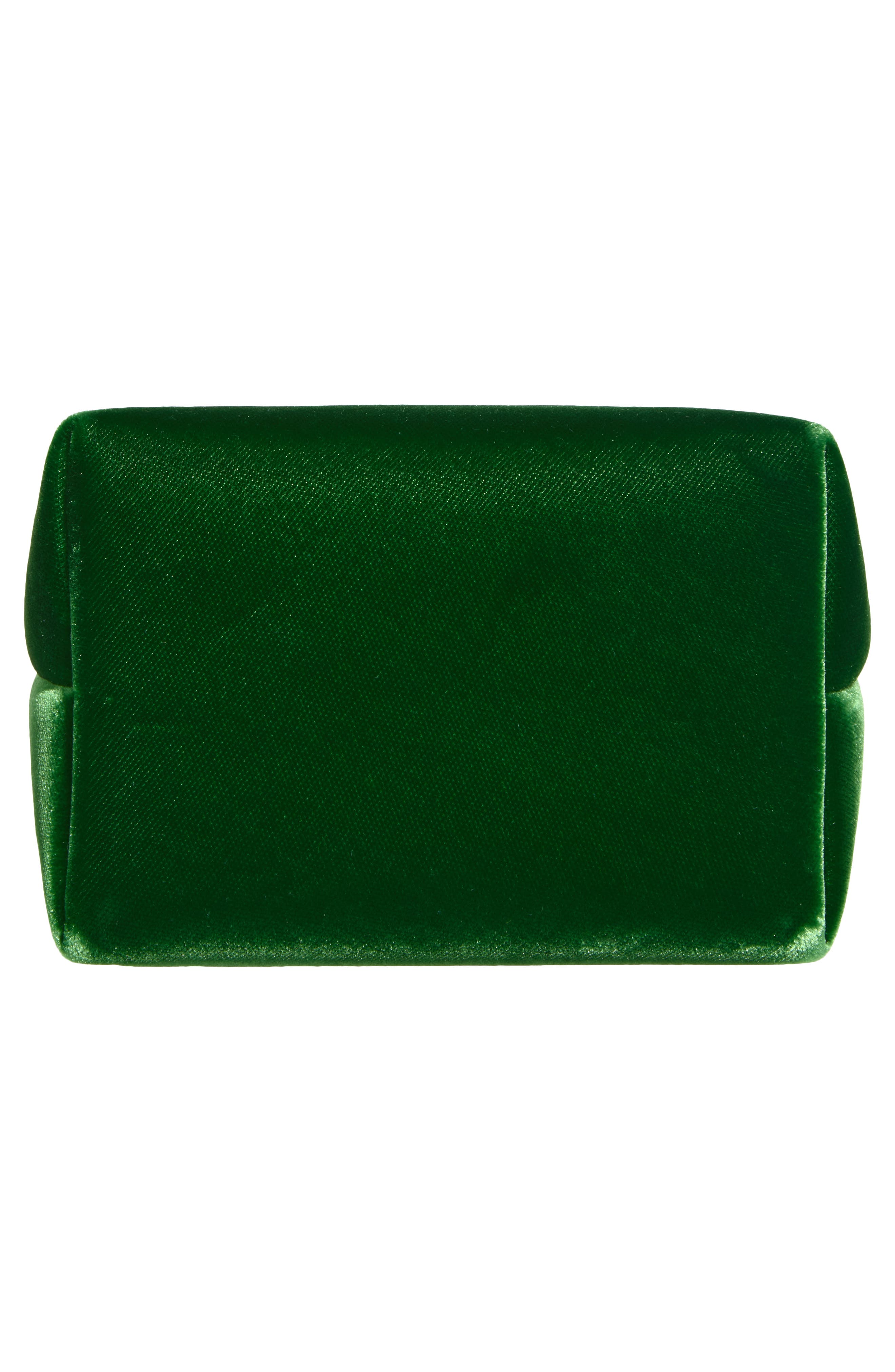 Micro Velvet Bloom Bag, Alternate, color, BOTTLE GREEN