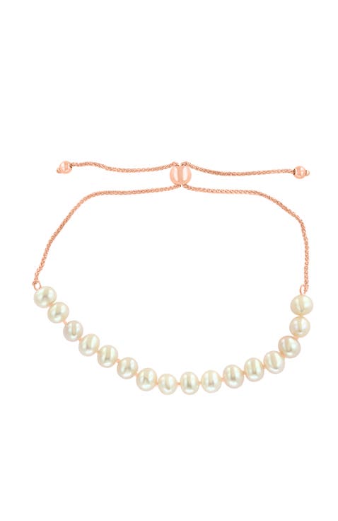 14K Rose Gold ,Fresh Water Pearl Bracelet
