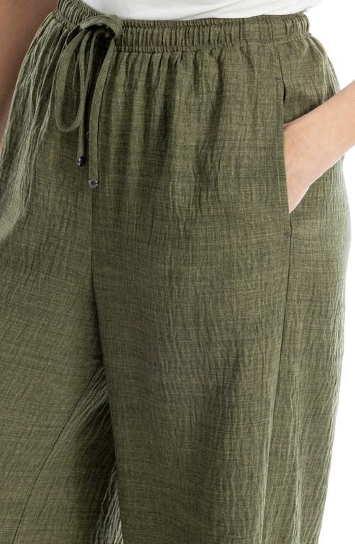 Max Studio Two Tone Texture Woven Drawstring Pant