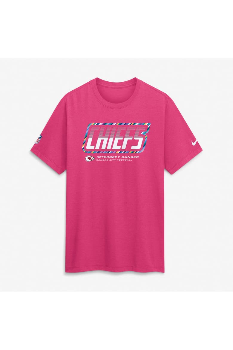 Men's Nike Pink Kansas City Chiefs 2026 NFL Crucial Catch Tri-Blend Dri-FIT T-Shirt, Main, color, Pink