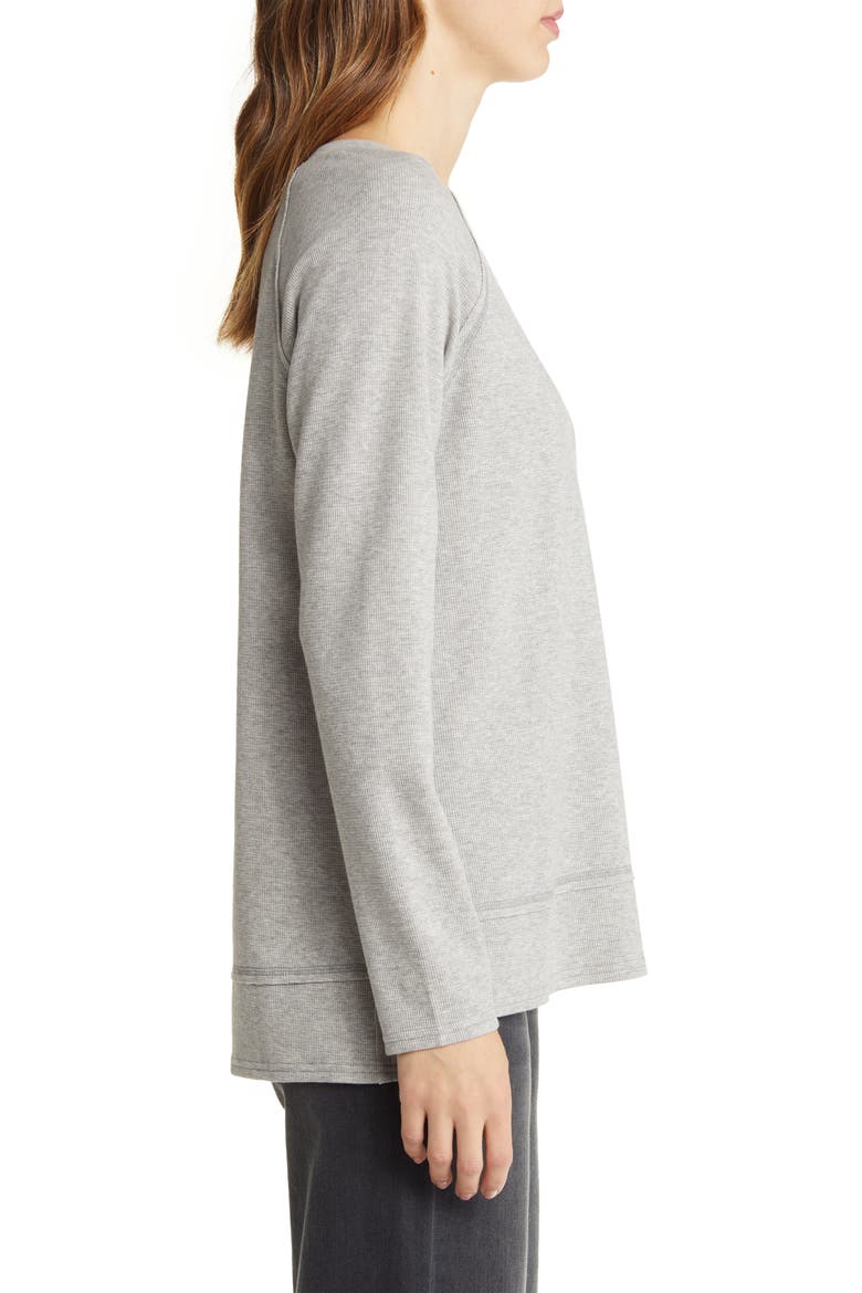 Split Neck Thermal Top, Alternate, color, GREY HEATHER