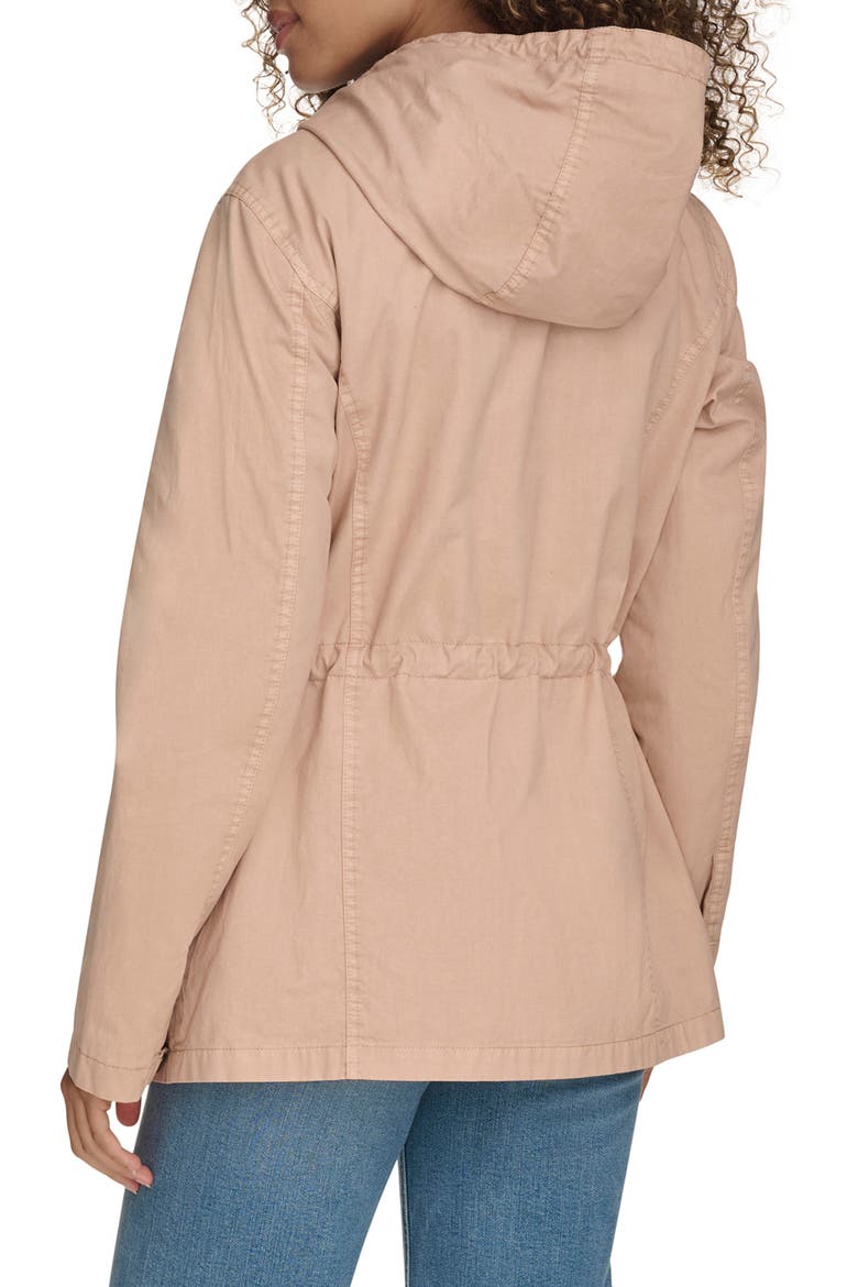 Military Four-Pocket Zip Hooded Jacket, Alternate, color, LIGHT PINK