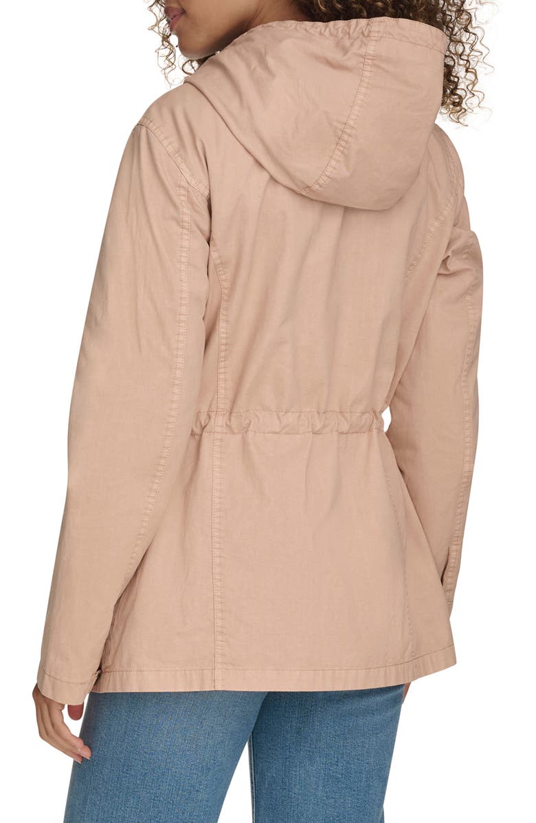 Levi's<sup>®</sup> Military Four-Pocket Zip Hooded Jacket, Alternate, color, Light Pink