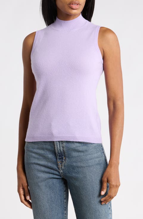 Mock Neck Cashmere Sweater