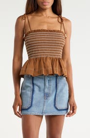 Veronica Beard Ophelia Smock Cotton Top