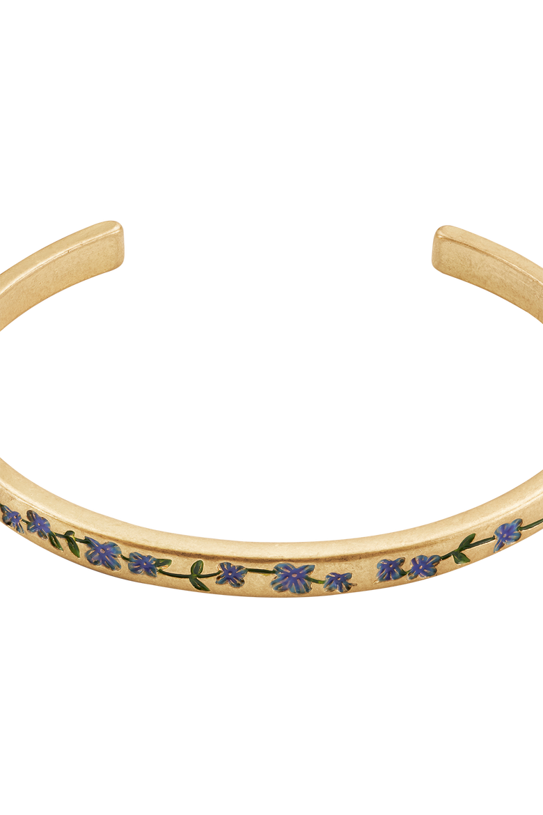 Forget Me Not Gold Bangle, Alternate, color, Gold