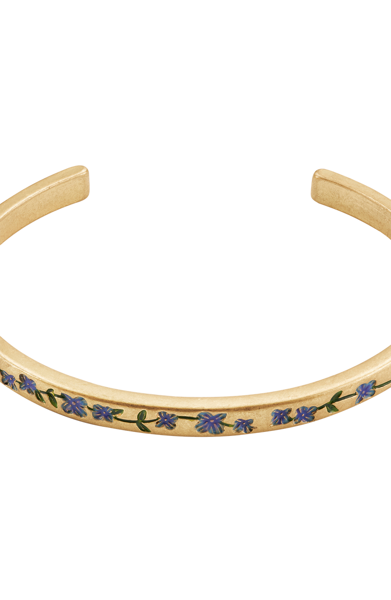 Fable England Forget Me Not Gold Bangle, Alternate, color, Gold