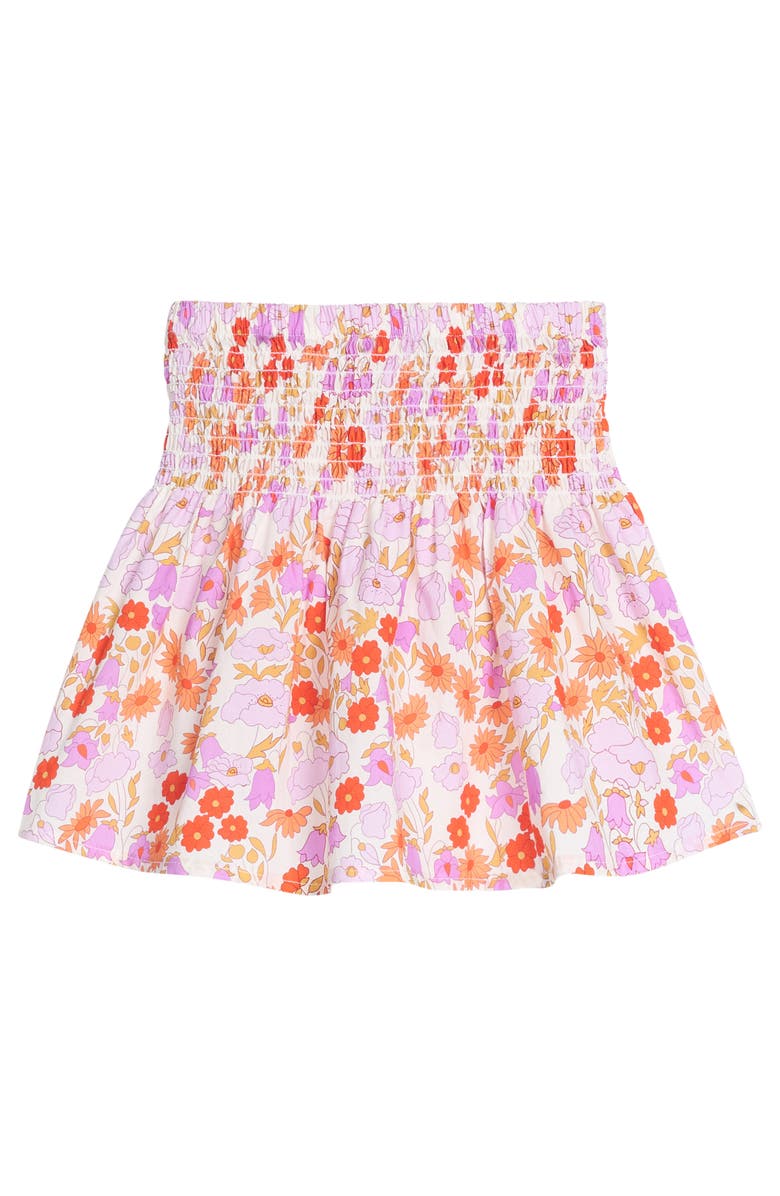 BISBY Kids' Shirred Circle Skirt, Alternate, color, Lisle Saffron Floral