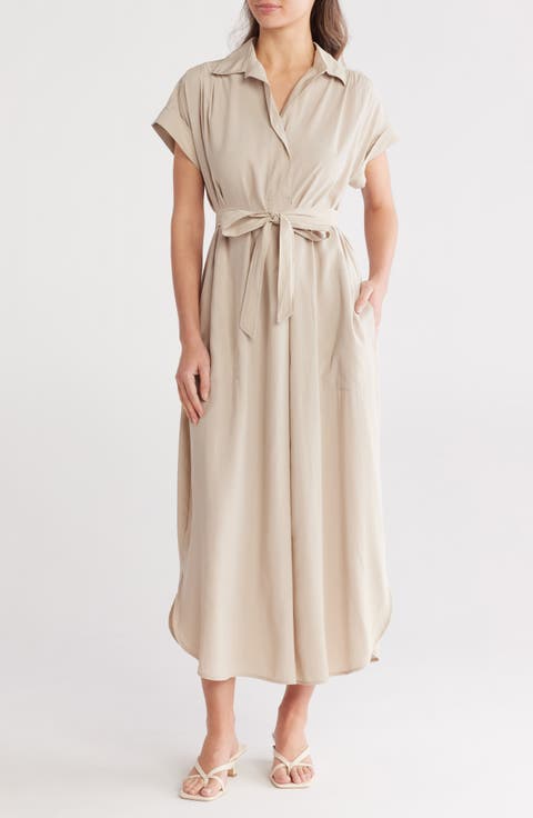 Short Sleeve Maxi Shirtdress
