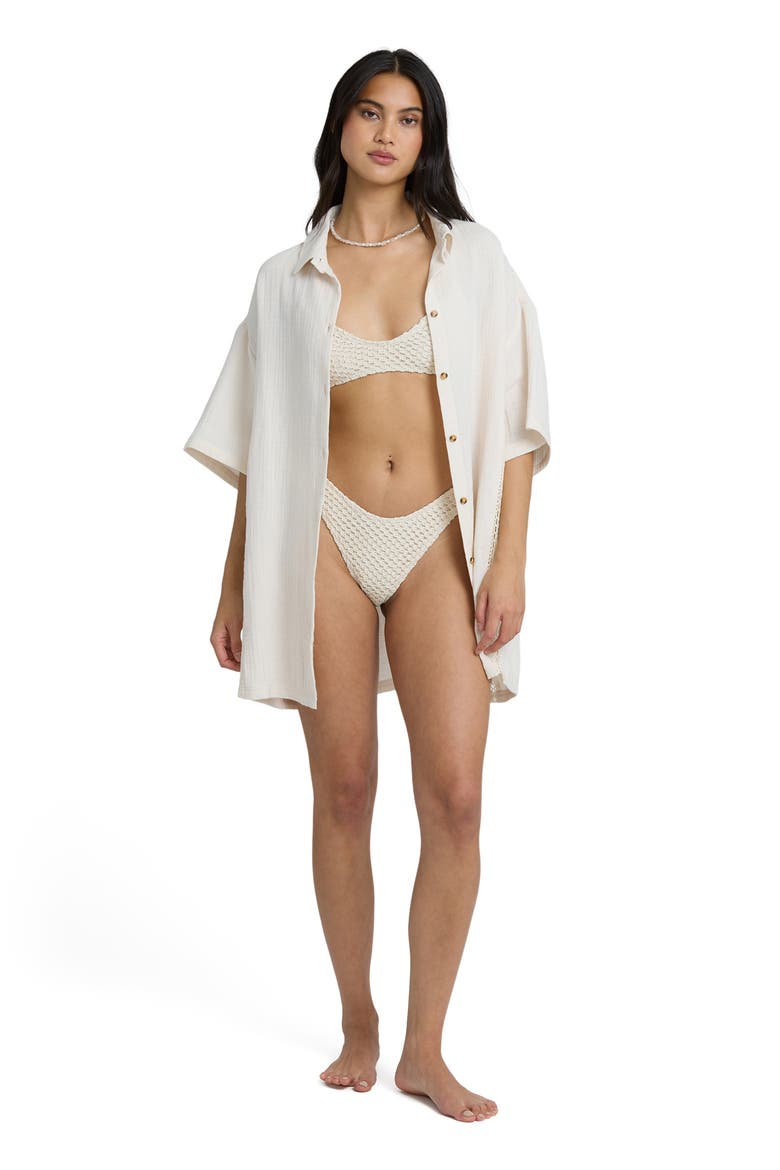 Feelin Fine Cover-Up Shirt, Alternate, color, WHITE CAP