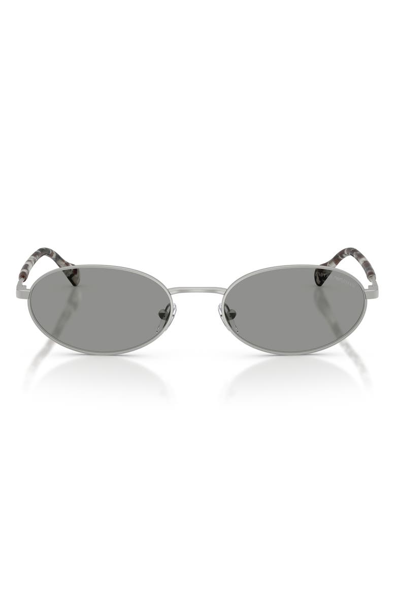 Emporio Armani 54mm Oval Sunglasses, Main, color,