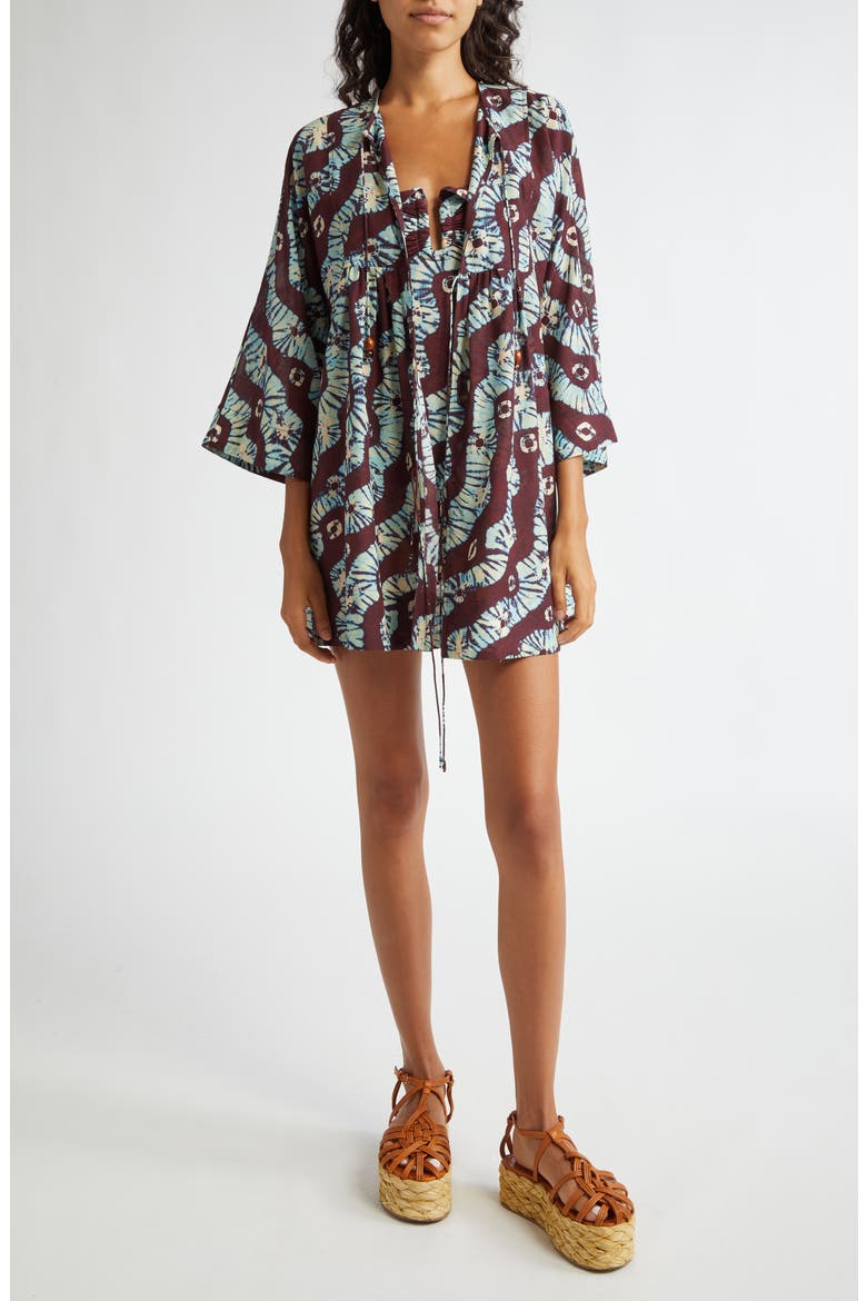 Rainn Cotton Blend Cover-Up Dress, Main, color, PIETRA