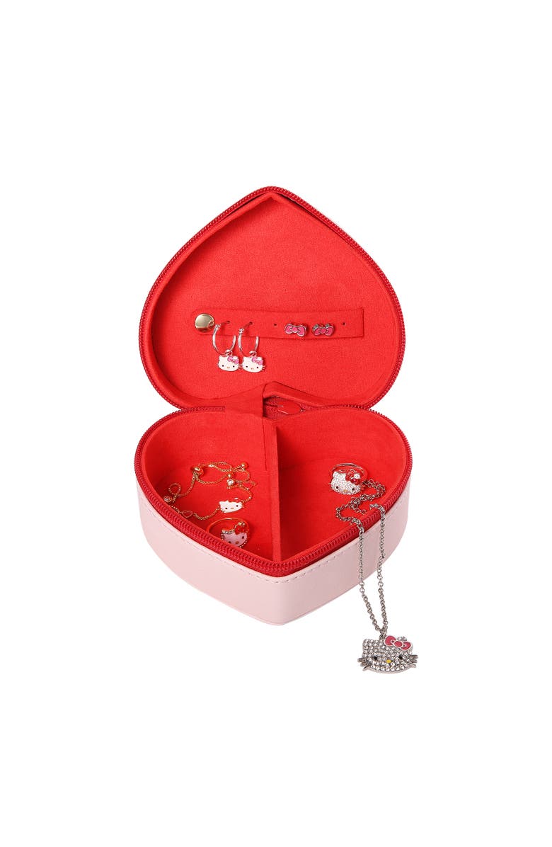 Hello Kitty Heart Shaped Jewelry Travel Case, Alternate, color, Pink