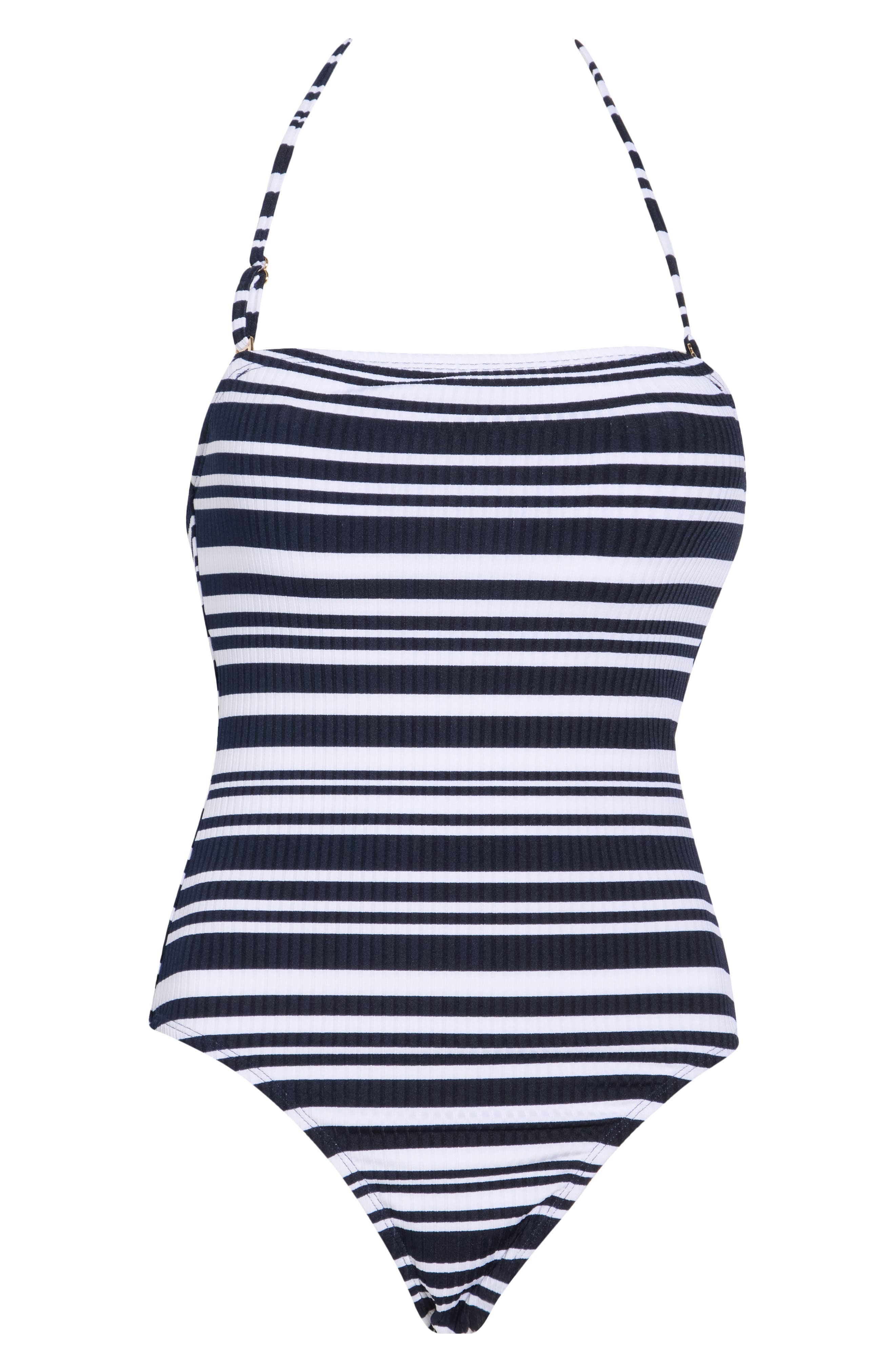 Nautica Stripe Bandeau One-Piece Swimsuit