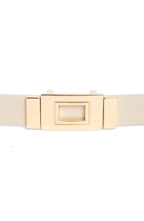 B-low The Belt Roma Leather Belt In Bone Gold