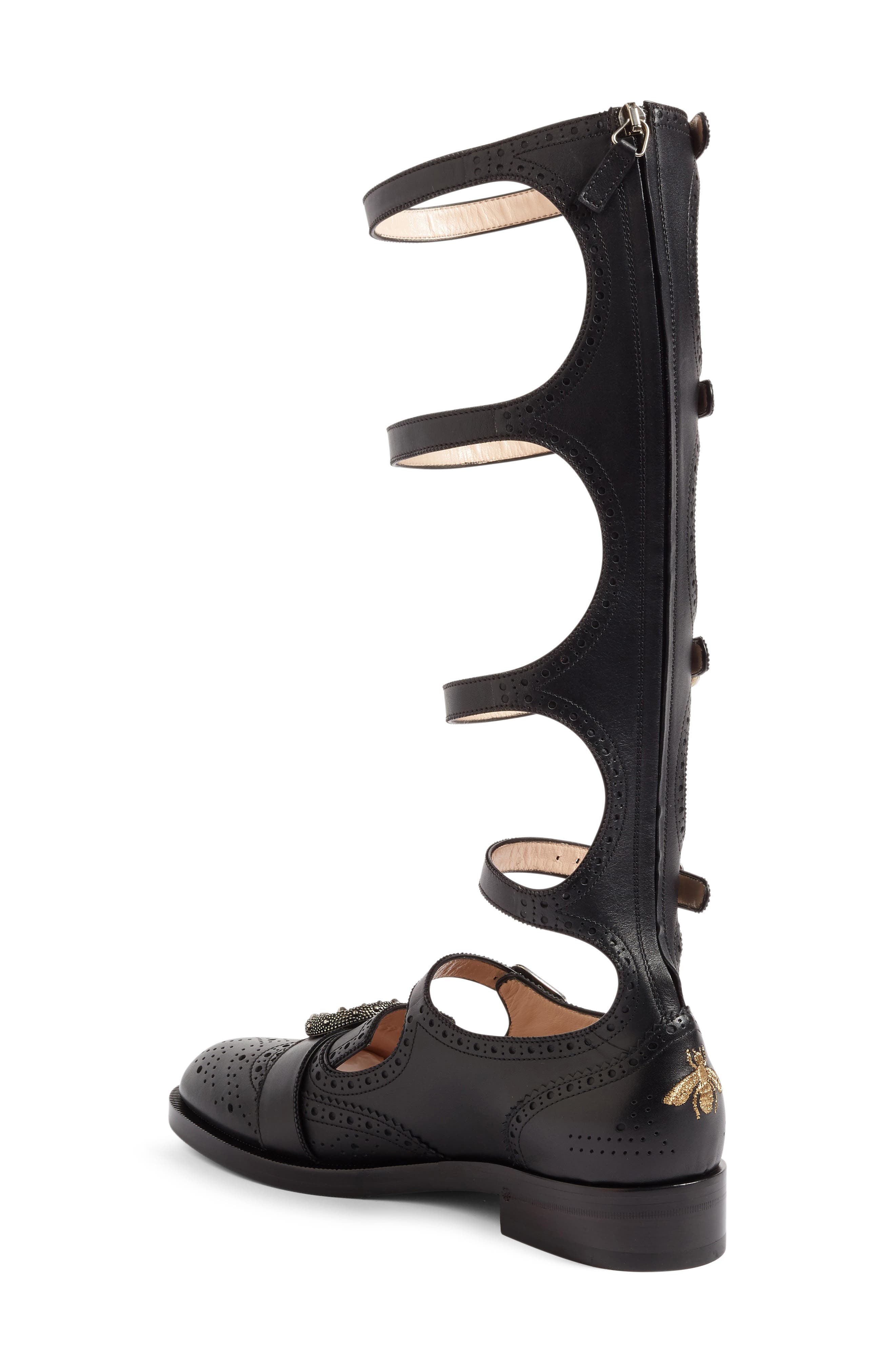 Gladiator Loafer, Alternate, color, BLACK