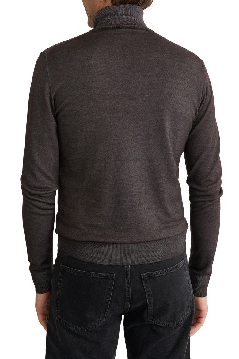 Merino Wool Turtleneck Sweater, Alternate, color, MEDIUM BROWN