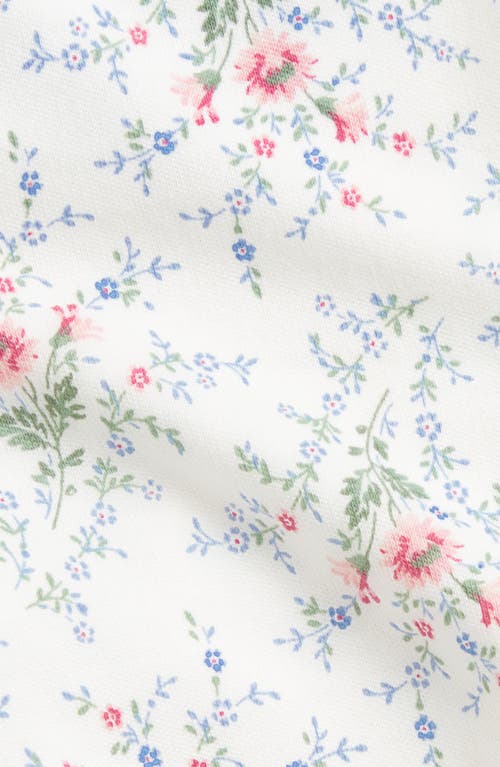 Polo Ralph Lauren Ralph Lauren Embroidered Cotton Ruffle Top & Floral Leggings Set In Nevis