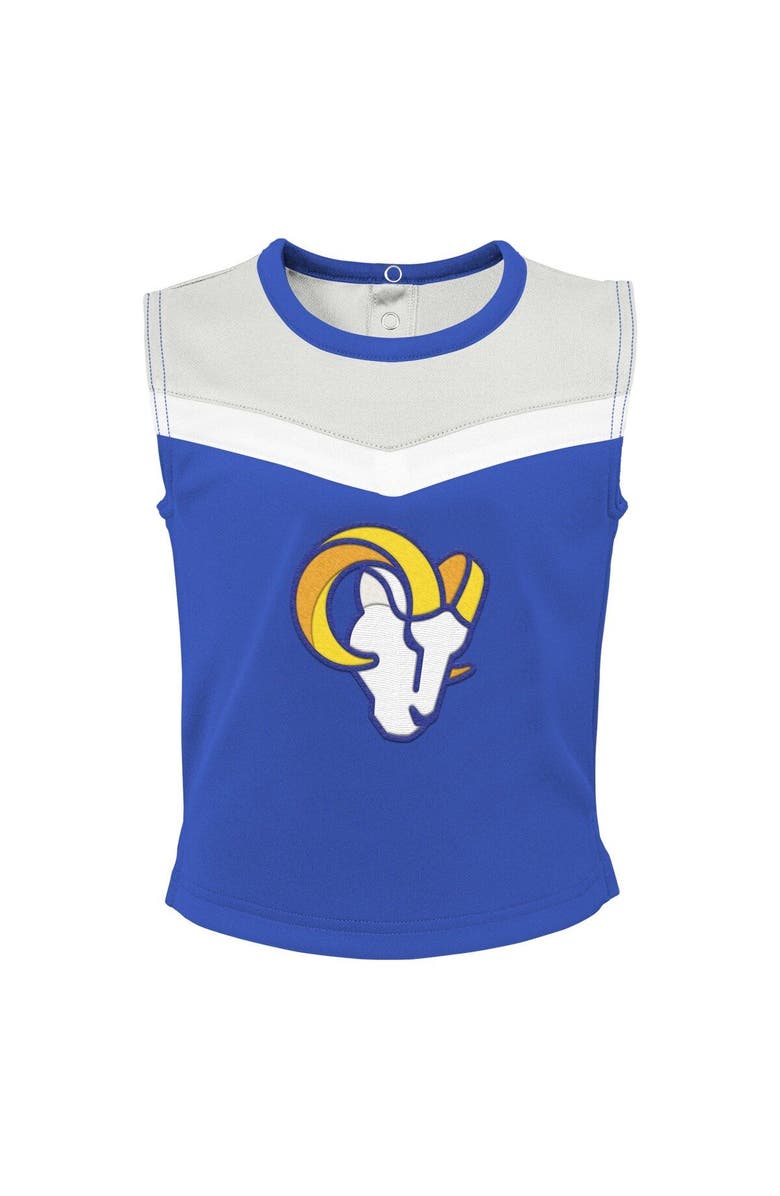Outerstuff Girls Toddler Royal Los Angeles Rams Spirit Cheer Two-Piece Cheerleader Set with Bloomers, Alternate, color, Royal