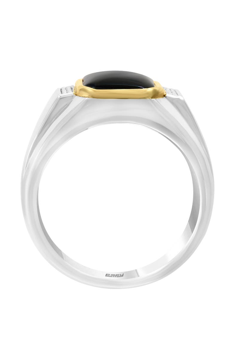 EFFY Men's Two-Tone Onyx & Diamond Ring, Alternate, color, 