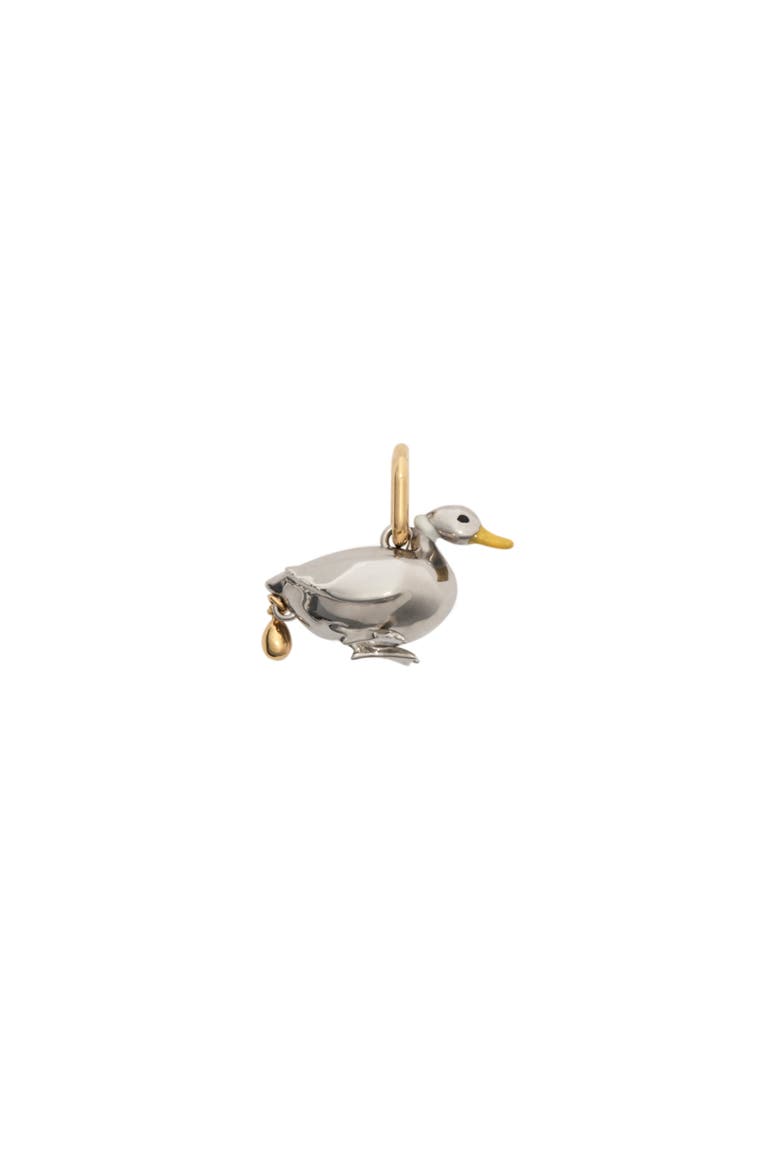 Duck Charm, Alternate, color, Silver/gold