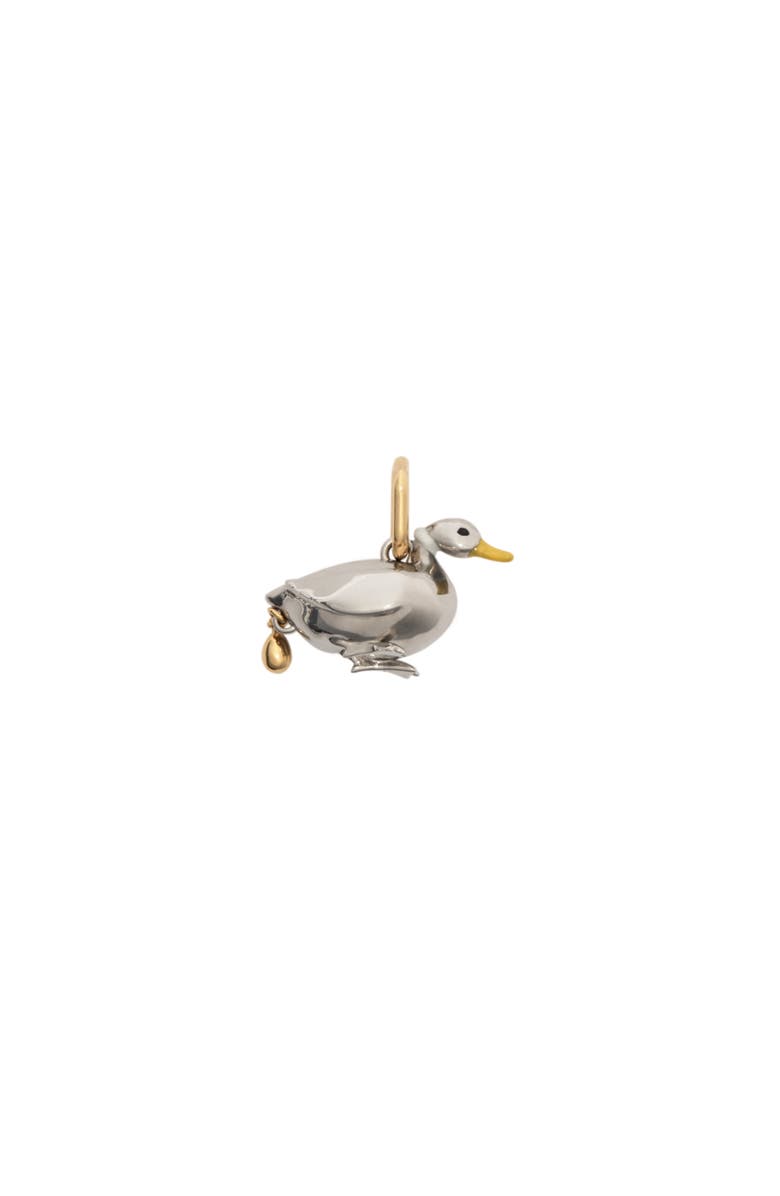Burberry Duck Charm, Alternate, color, Silver/Gold