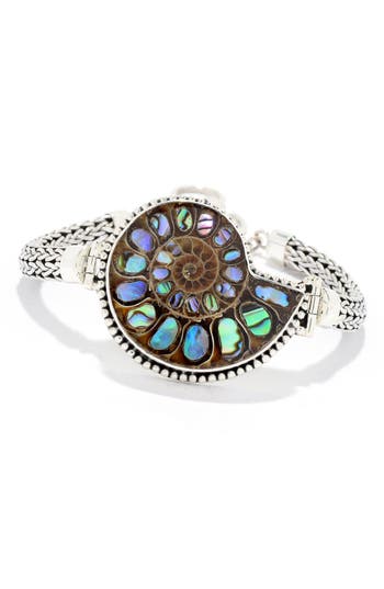 Samuel B. Abalone Fossil Chain Bracelet In Multi