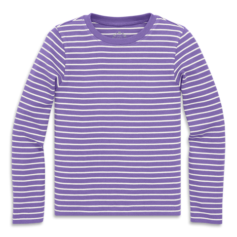 Kids Long Sleeve Rib Tee In Stripe