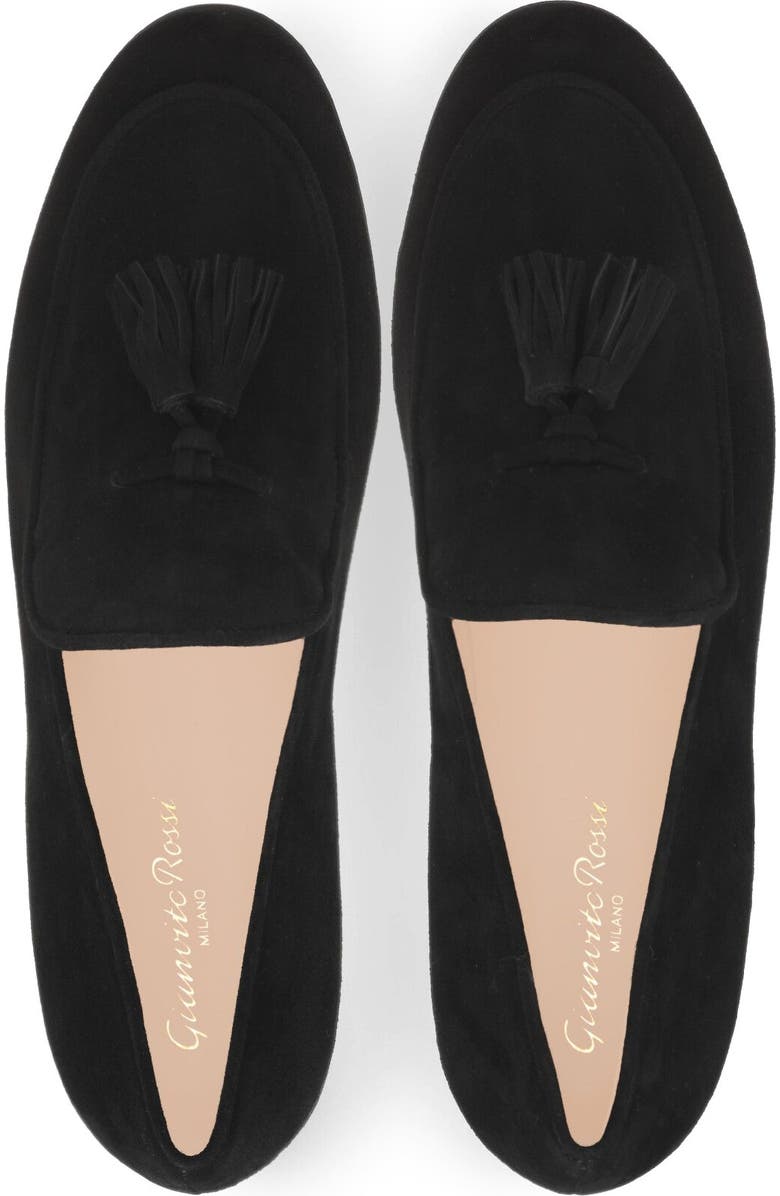 Gianvito Rossi Vittoria Mocassin, Alternate, color, Black Suede