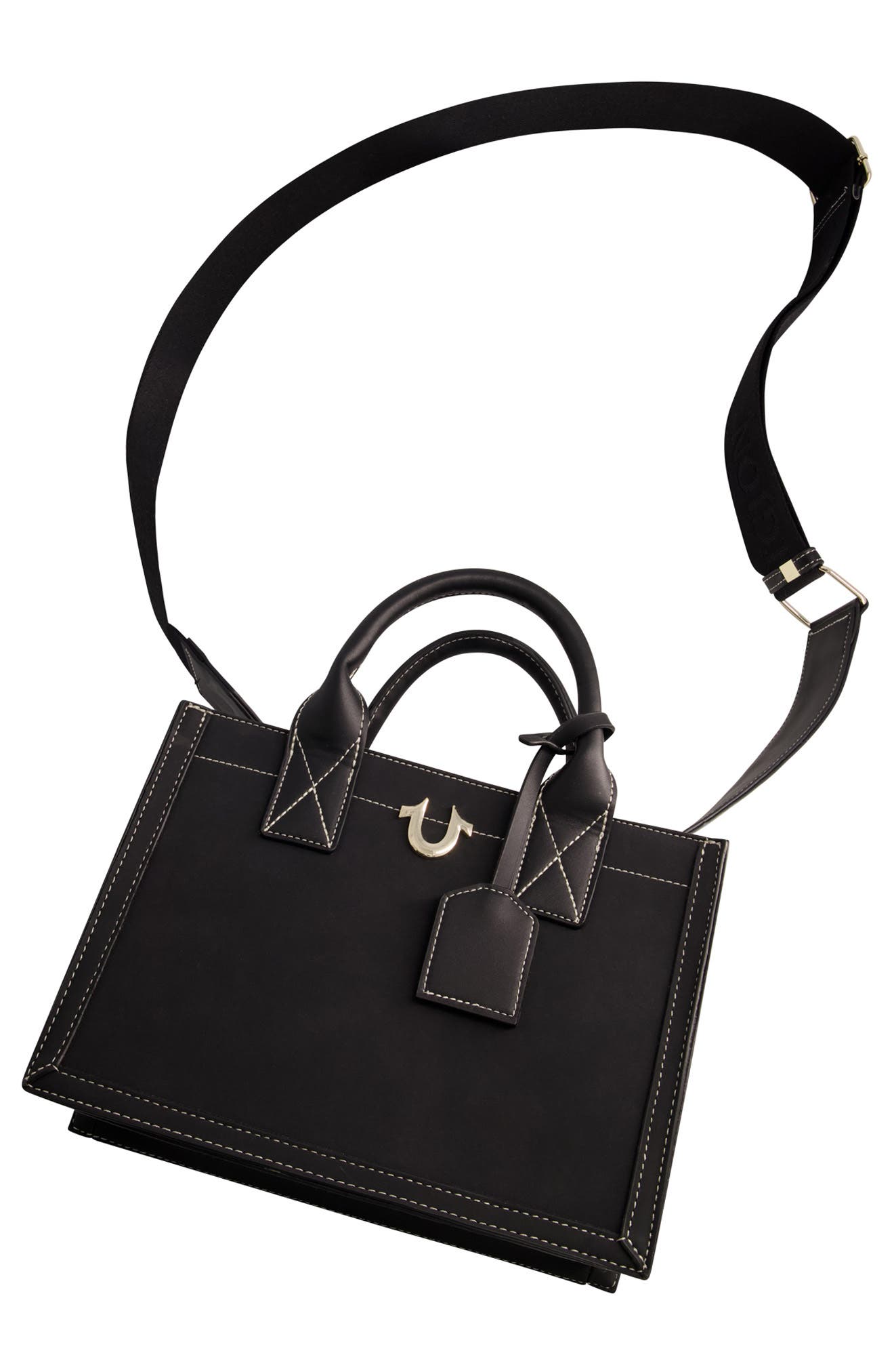 Modern Edge Suede Tote, Alternate, color, BLACK
