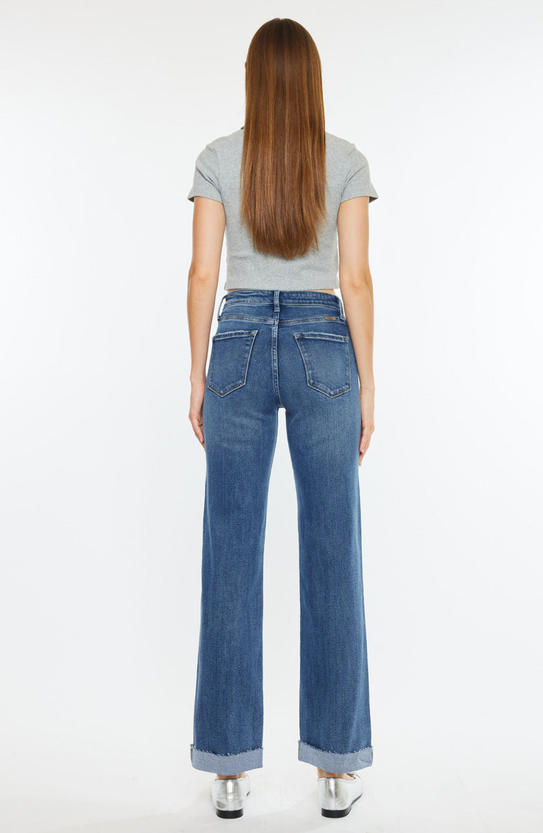 KanCan Trinity Essentials High Rise True Straight Jeans, Alternate, color, Dark Wash