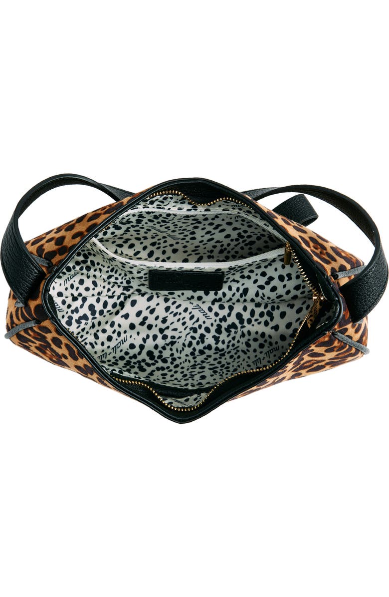 Mali + Lili Marissa Bow Leopard Recycled Vegan Leather Shoulder Bag, Alternate, color,