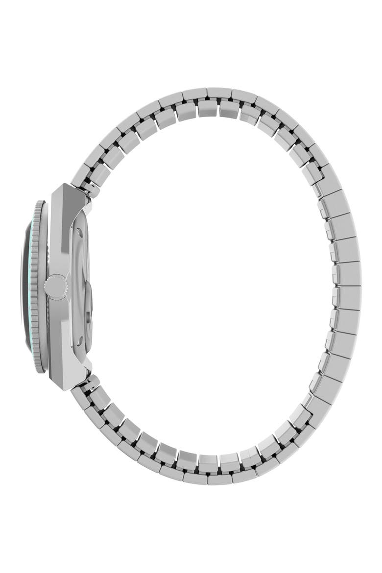 Q Timex® Mini 30mm Stainless Steel Expansion Band Watch, Alternate, color, ICE BLUE/ SILVER-TONE