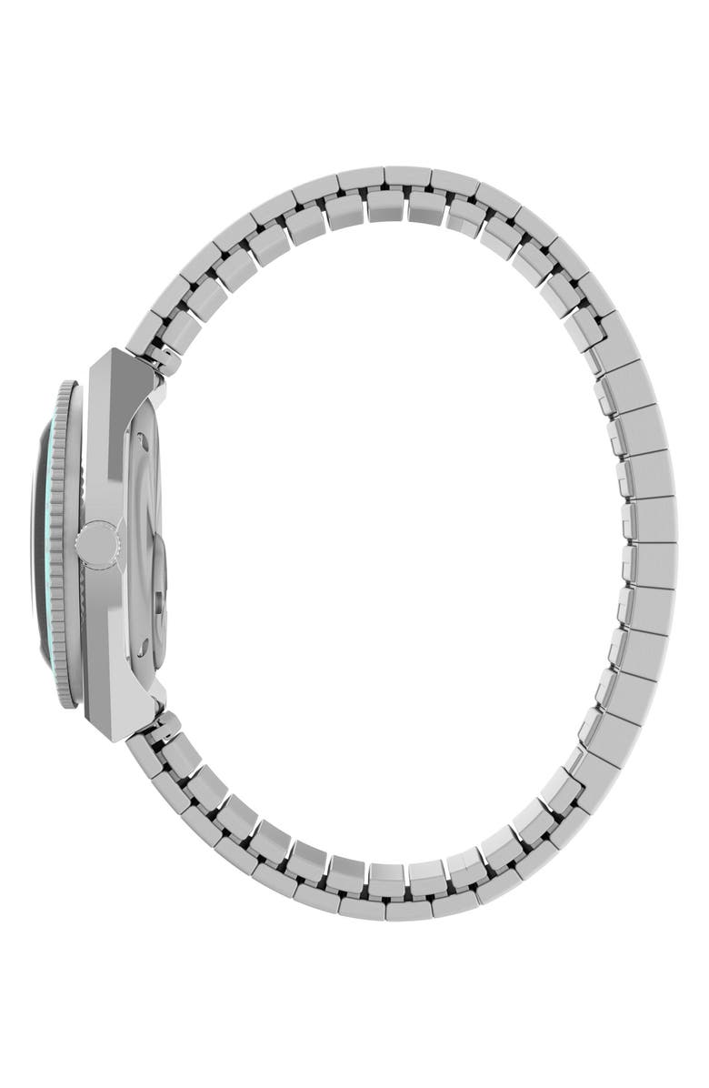 Timex<sup>®</sup> Q Timex<sup>®</sup> Mini 30mm Stainless Steel Expansion Band Watch, Alternate, color, Ice Blue/ Silver-Tone