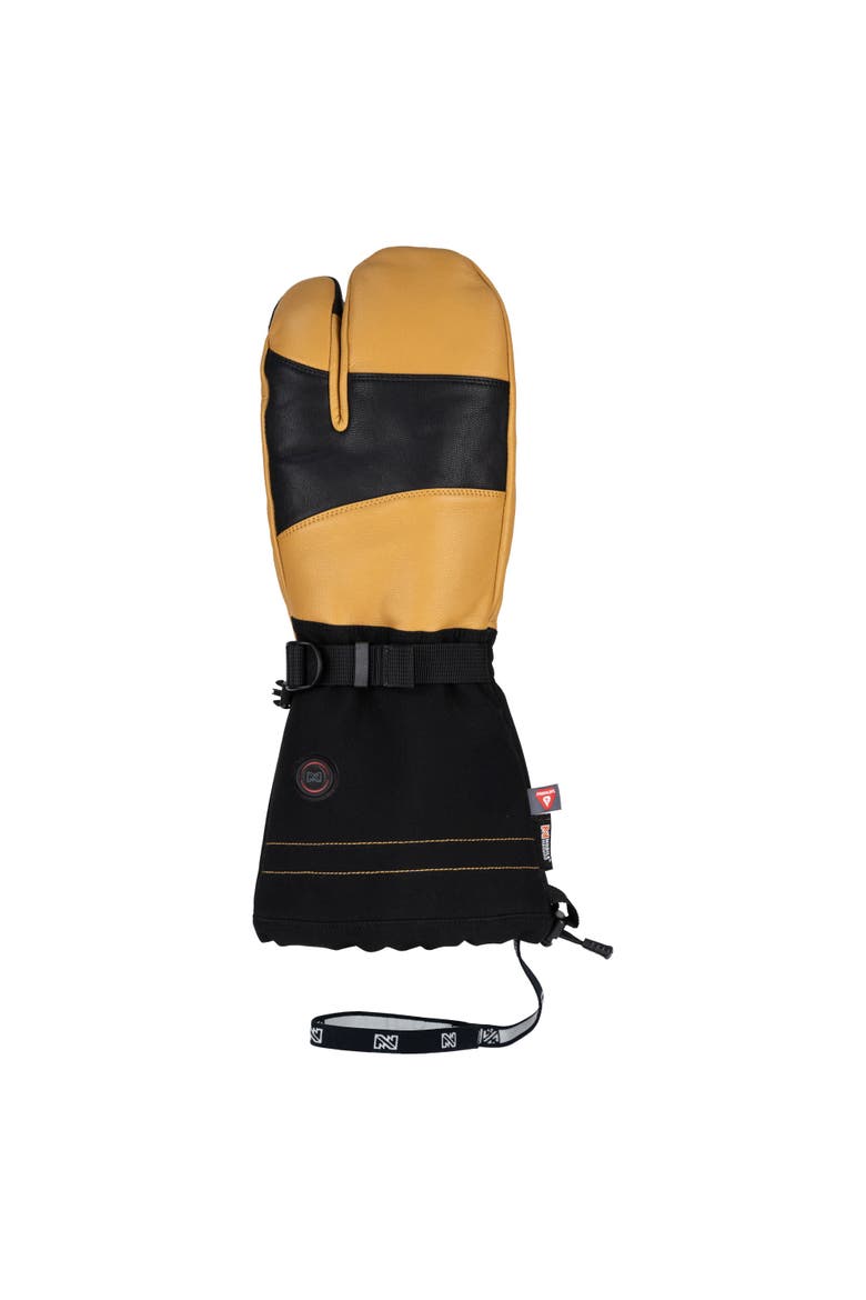 Alta Hybrid Waterproof Heated Snow Mitten, Main, color, Tan