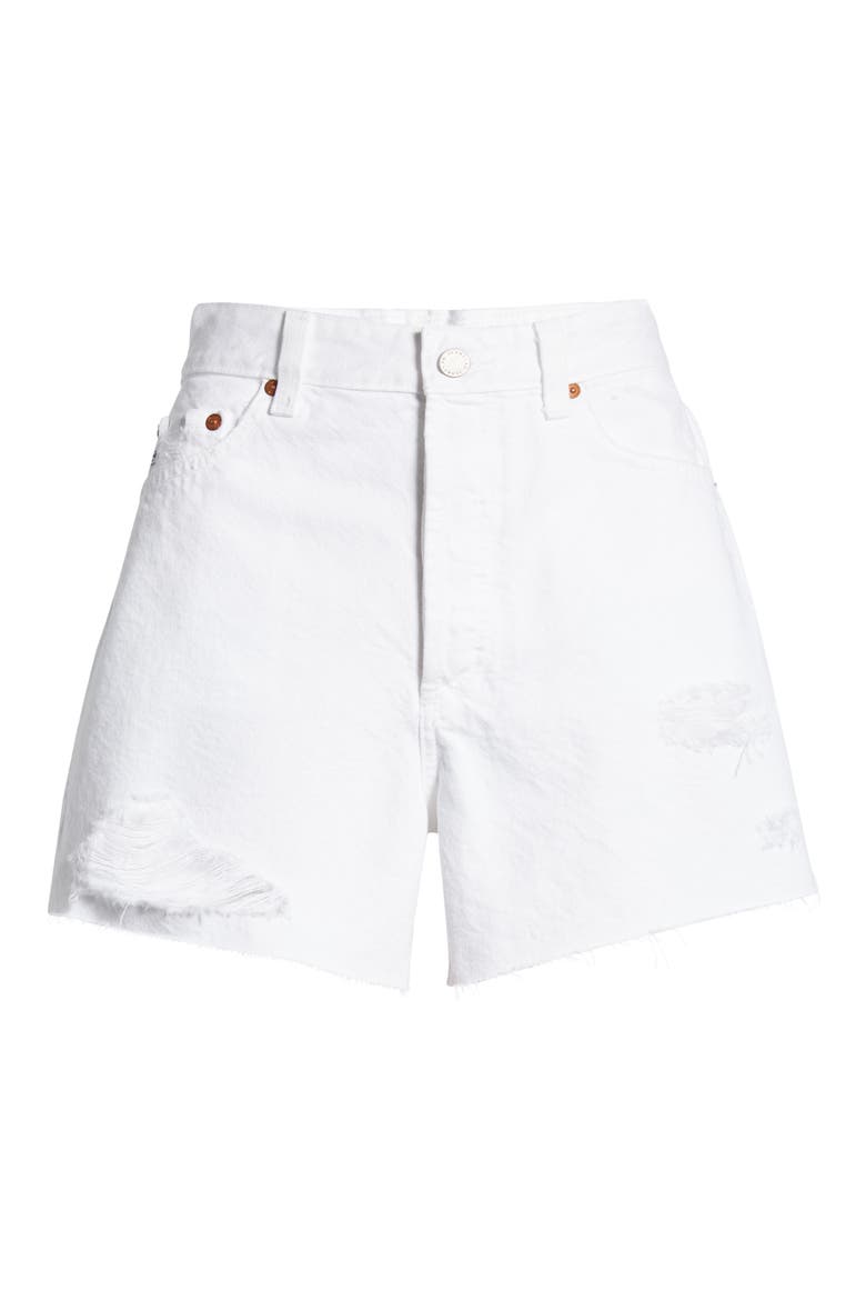 Alexxis High Waist Wedgie Shorts, Alternate, color, AUTHENTIC WHITE