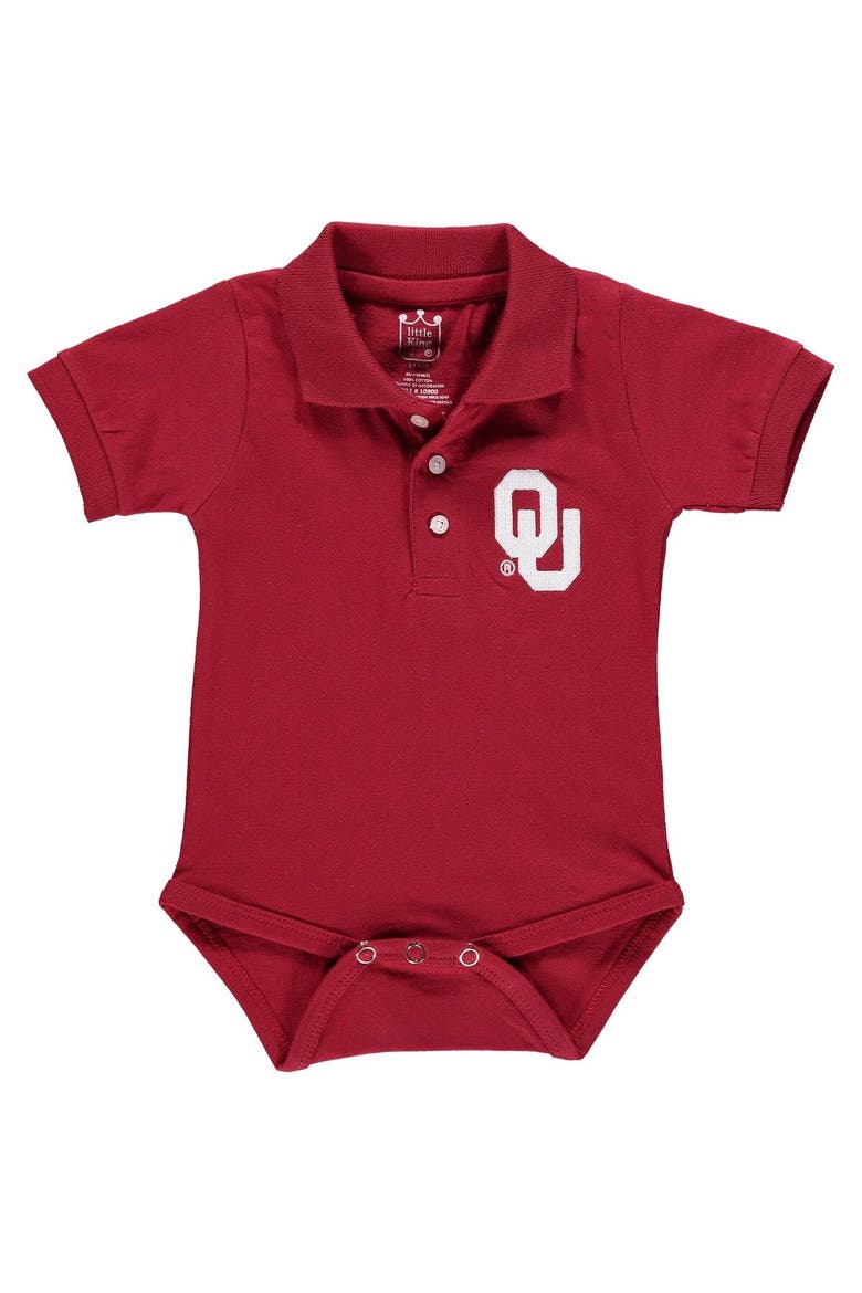 Infant Crimson Oklahoma Sooners Polo Bodysuit, Main, color, Crimson