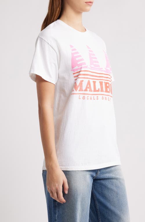 JUNK FOOD JUNK FOOD MALIBU LOCALS ONLY COTTON GRAPHIC T-SHIRT