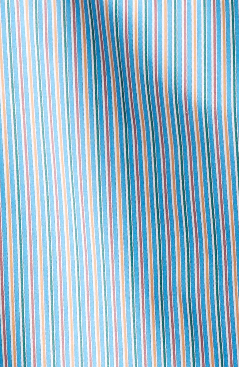 Martine Rose Casual Stripe Button-Down Shirt, Alternate, color, Bluora