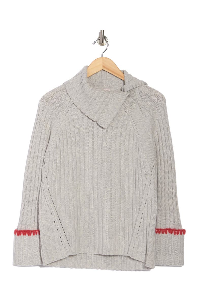 Rebecca Taylor Cozy Ribbed Wool Blend Pullover, Main, color,