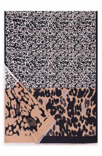 Reversible Leopard Print Scarf
