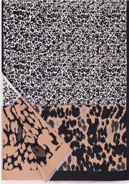 SAACHI Reversible Leopard Print Scarf