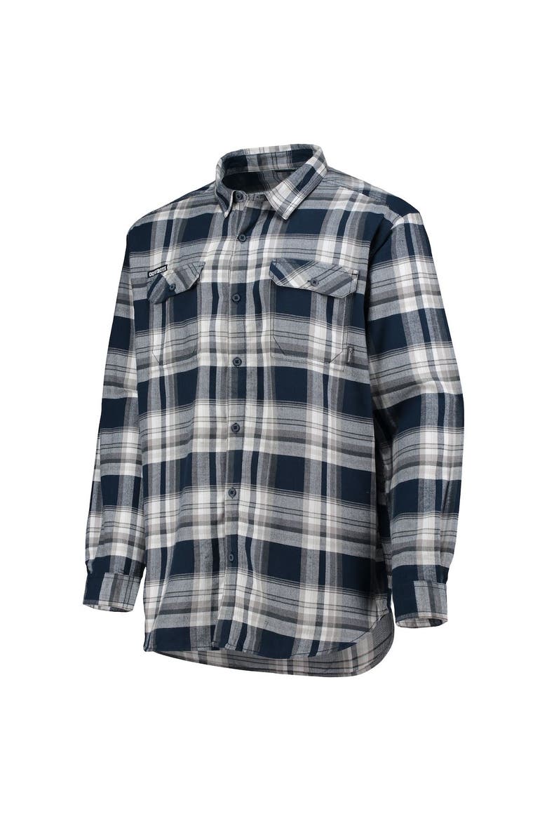 Men's Columbia Navy/White Dallas Cowboys Flare Gun Omni-Wick Button-Up Long Sleeve Shirt, Alternate, color, Navy