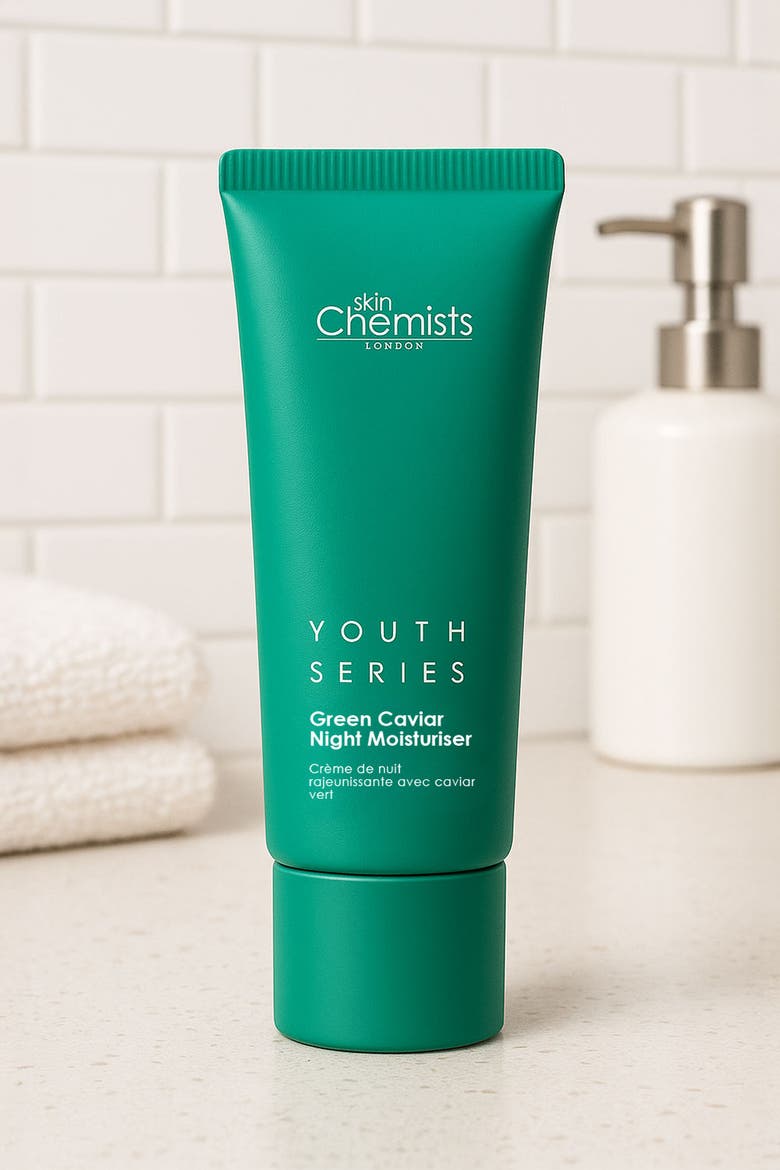 Youth Series Green Caviar Night Moisturiser 50ml for Anti-Aging, Brightening, Alternate, color, White